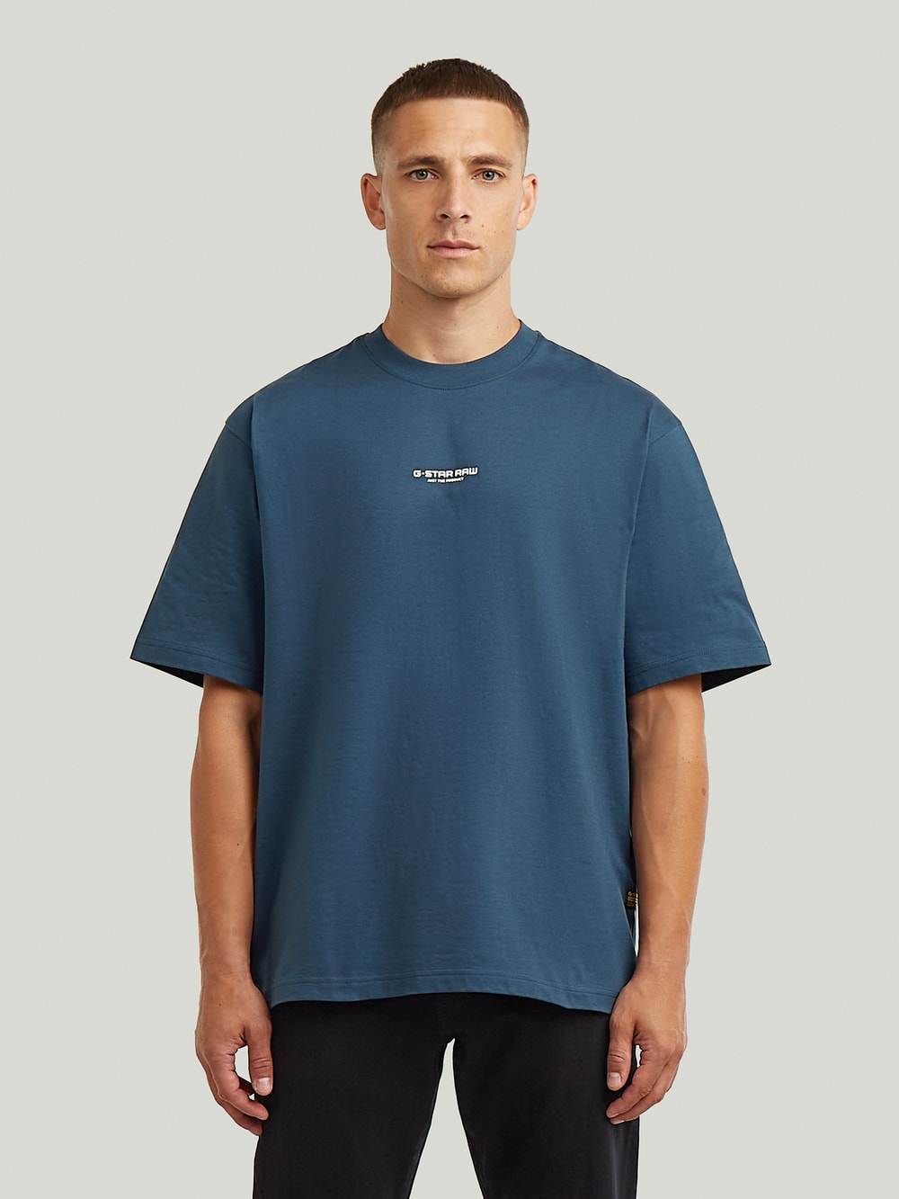 Overdyed Center Chest Loose T-Shirt | Black | G-STAR® CZ