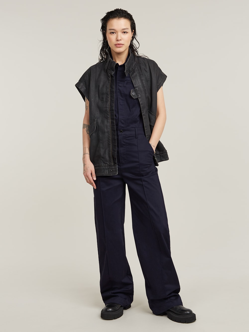 G-STAR RAW Anorak Tunic Dress ネイビー ワンピース G-Star RAW Anorak Tunic Dress