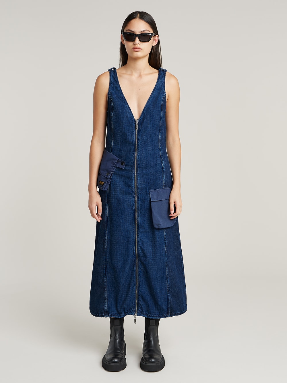 Anorak Tunic Dress | Dark blue | G-STAR® CA