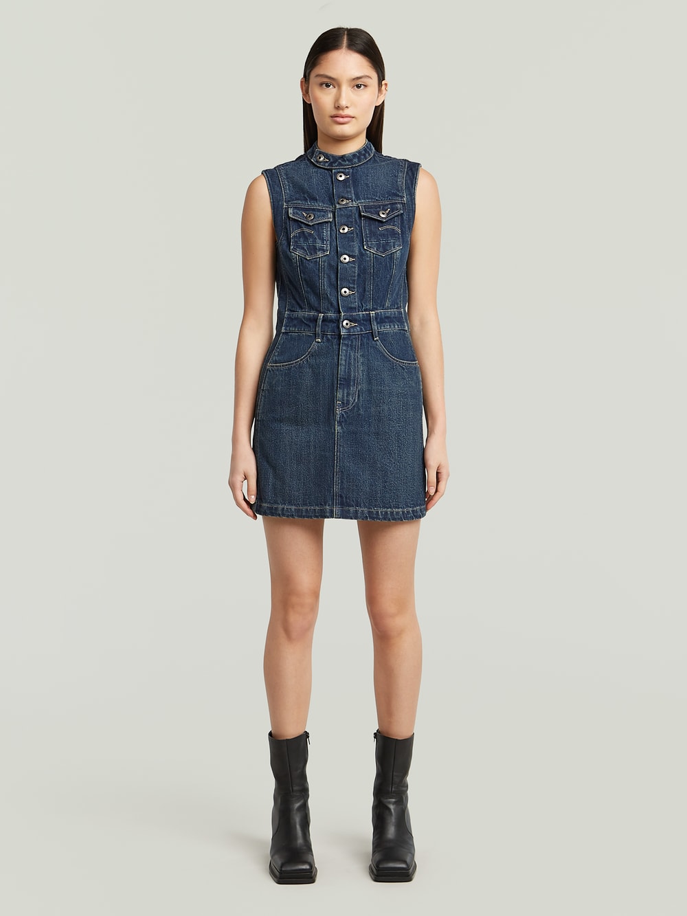 G-STAR RAW Anorak Tunic Dress ネイビー ワンピース Anorak Tunic Dress | Dark blue | G-STAR® TW