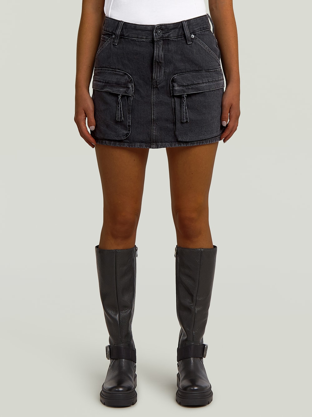 スカート Flared Cargo Mini Skirt g-star-mini-cargo-skirt-black.jpg