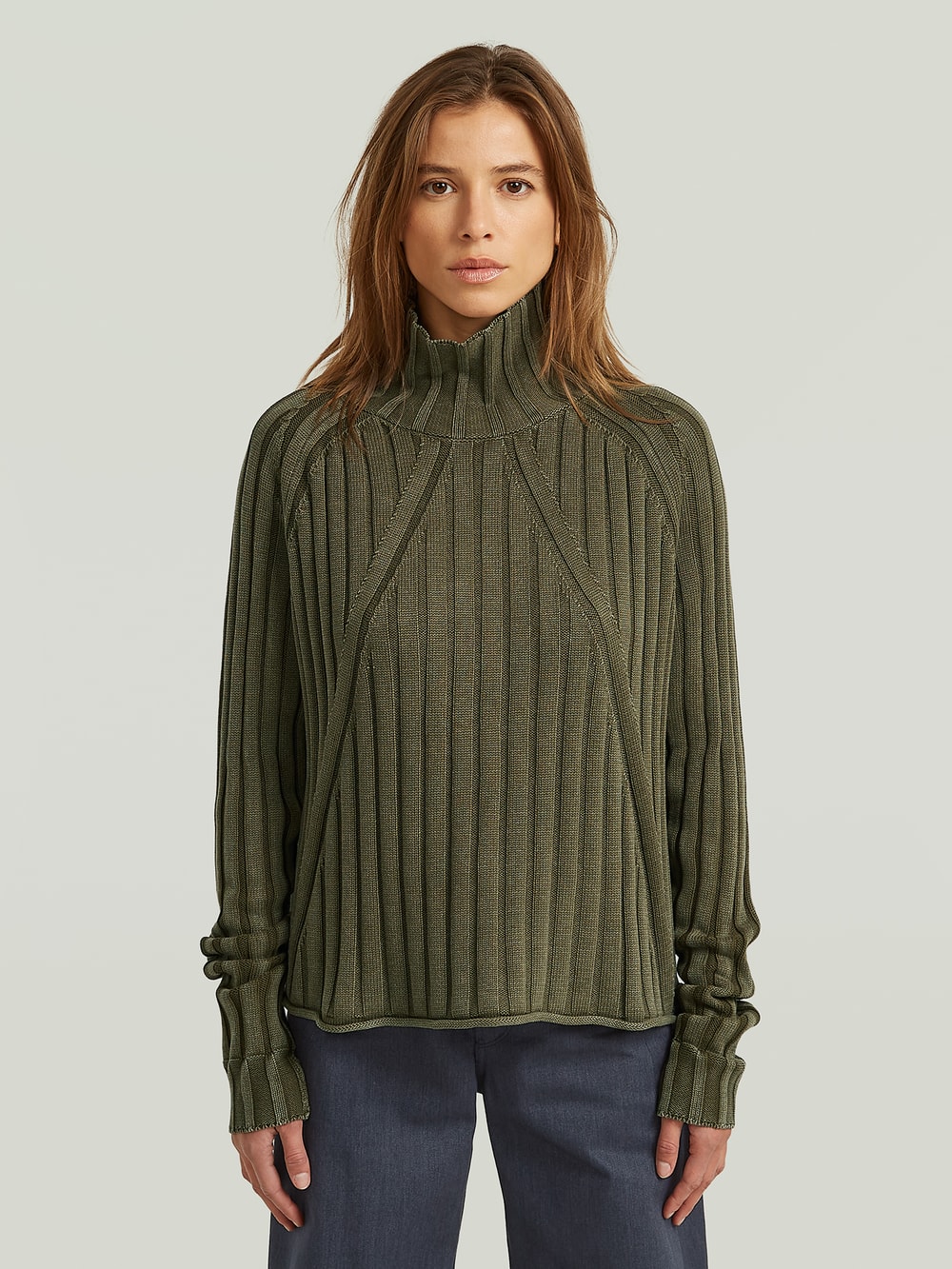 Washed Loose Turtle Knit | Green | G-STAR® US