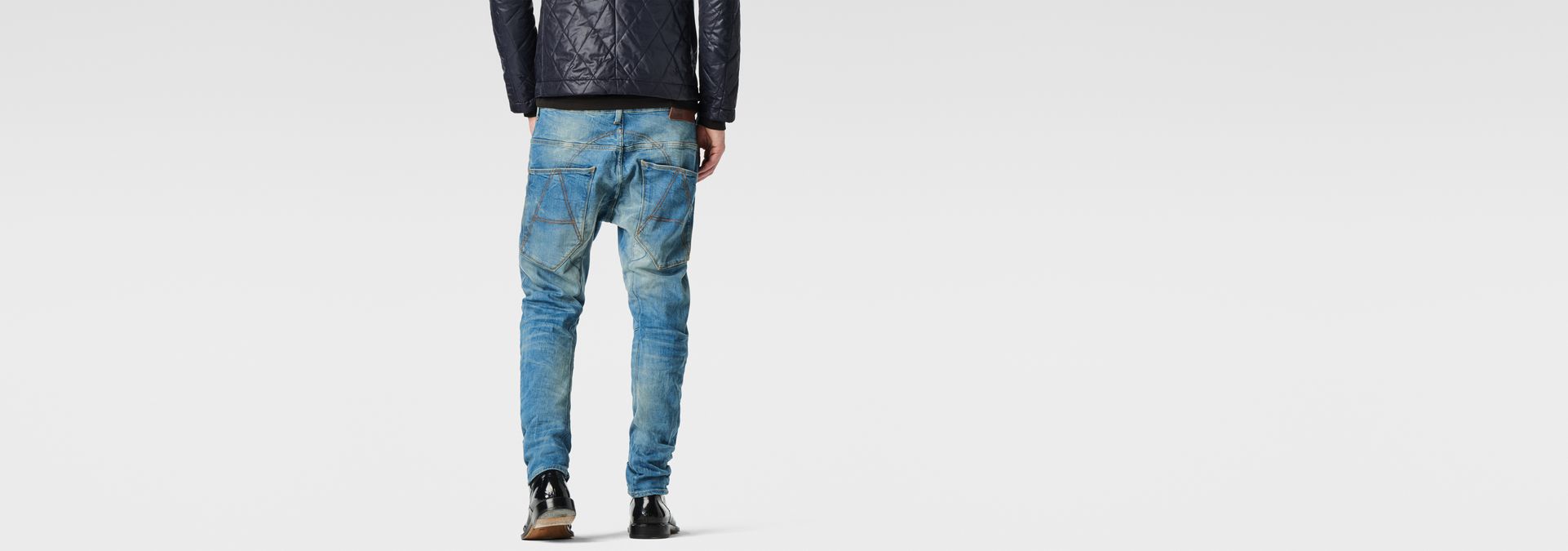 g star a crotch tapered jeans