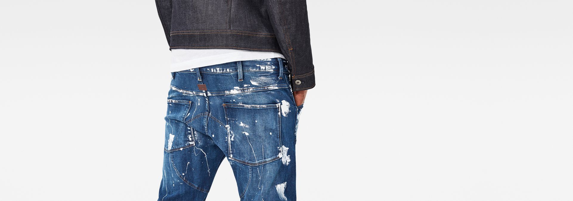 g star painted jeans