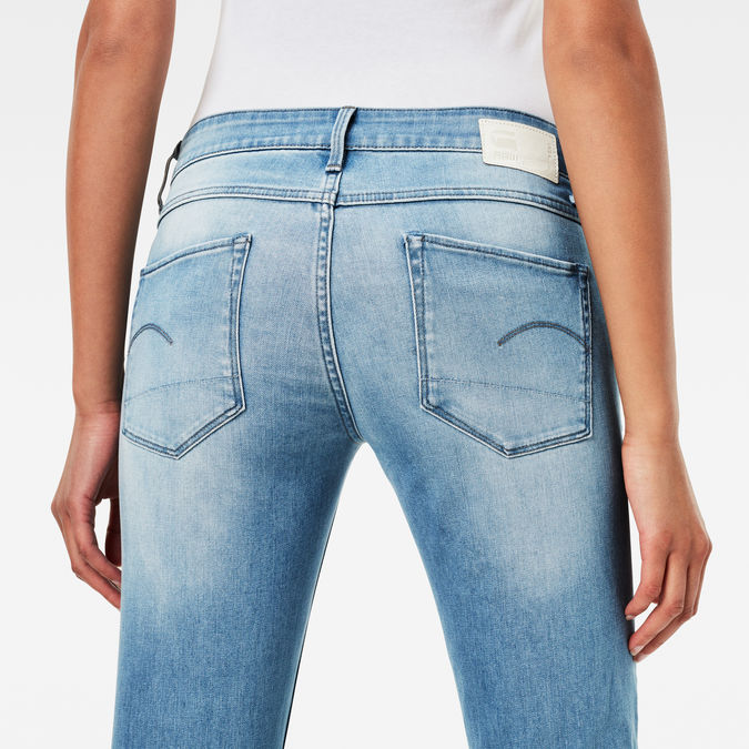 3301 deconstructed mid waist straight jeans