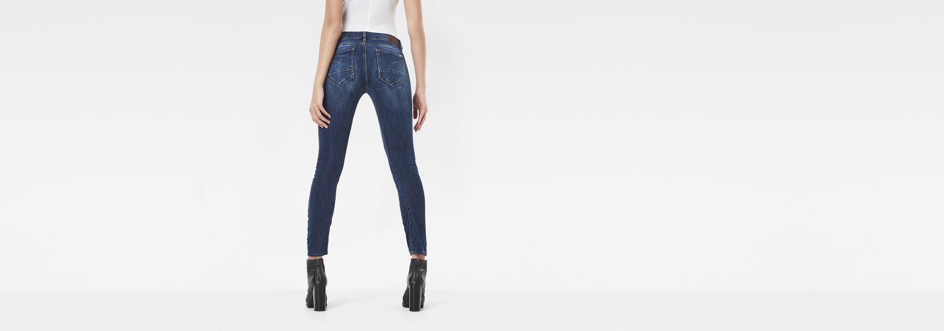 arc 3d mid waist skinny jeans