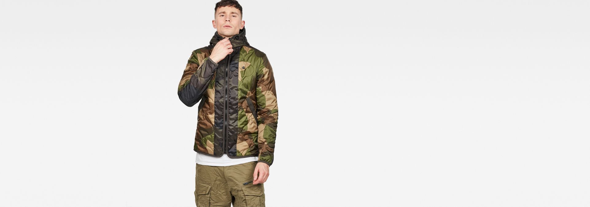 edla padded hooded overshirt