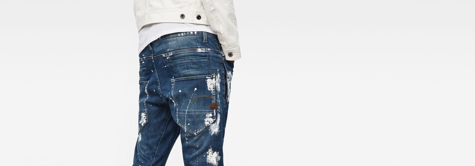 g star painted jeans