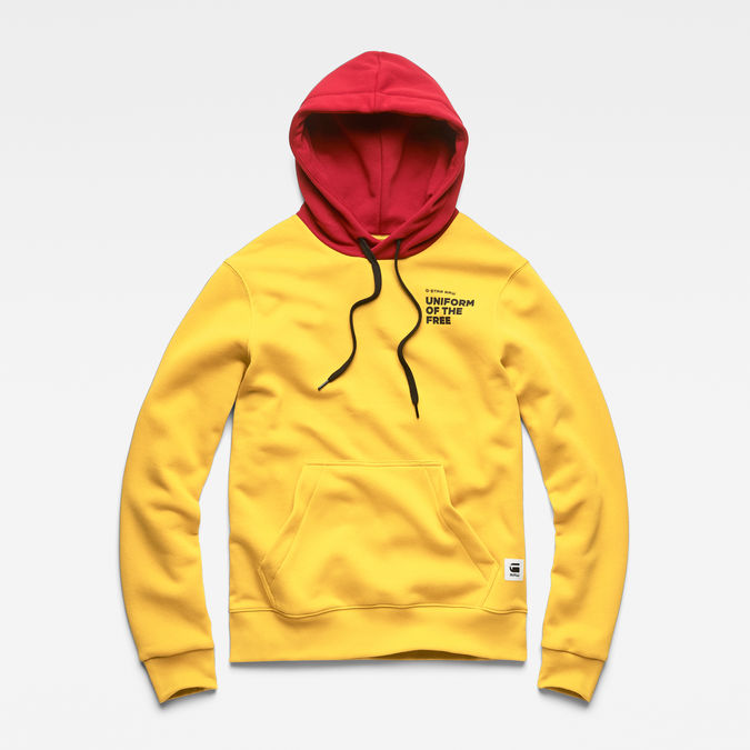 Black and yellow g star hoodie clearance