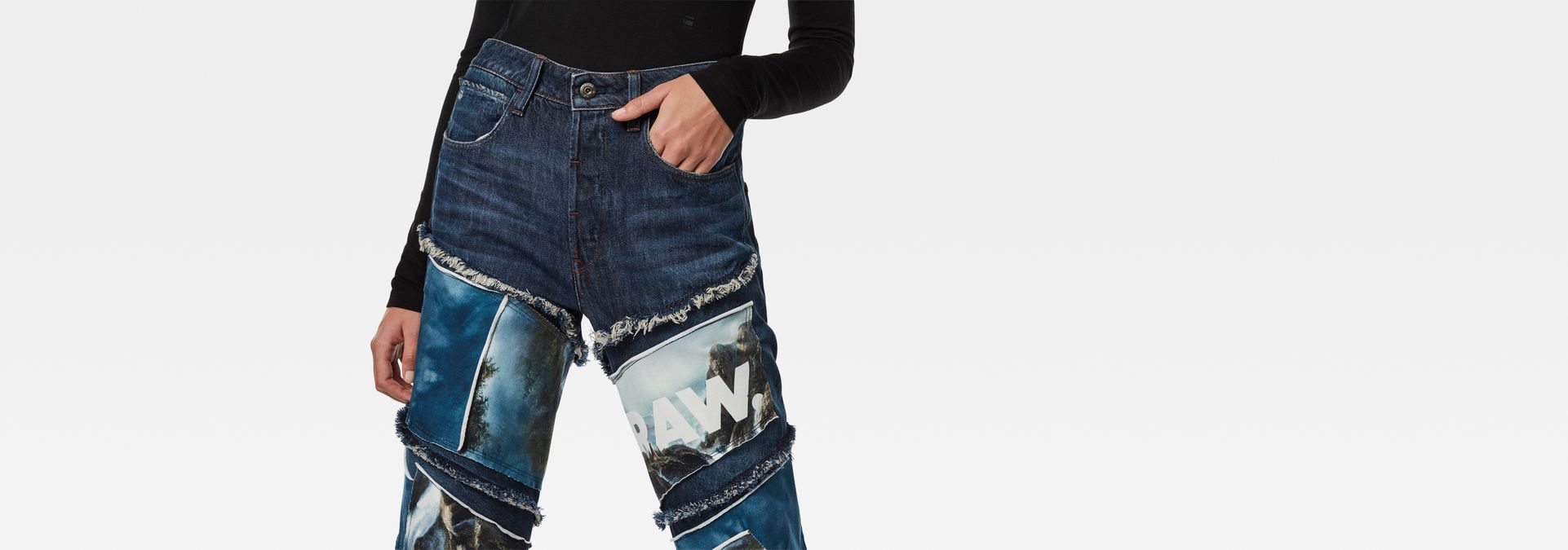 g star raw patch jeans