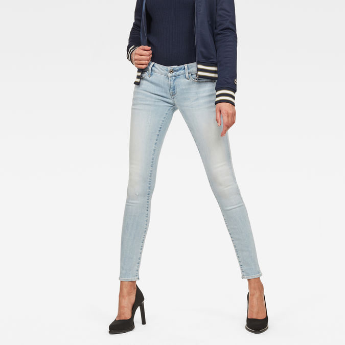3301 deconstructed low waist skinny jeans
