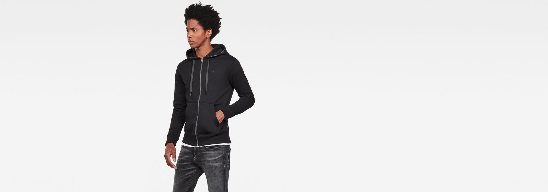 g star raw black hoodie