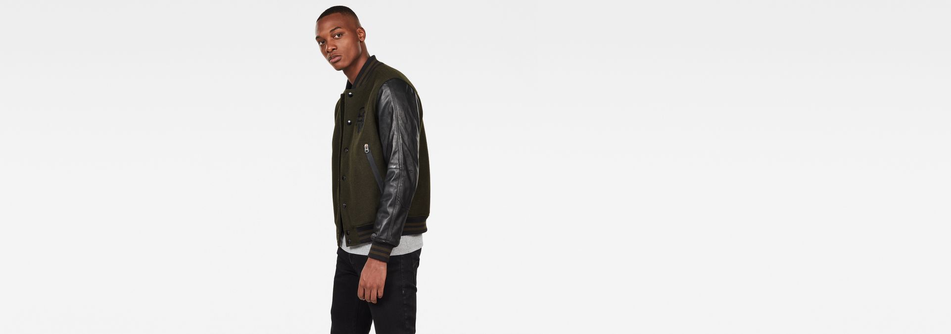 G-Star Raw Mens Bolt Leather Bomber Jacket