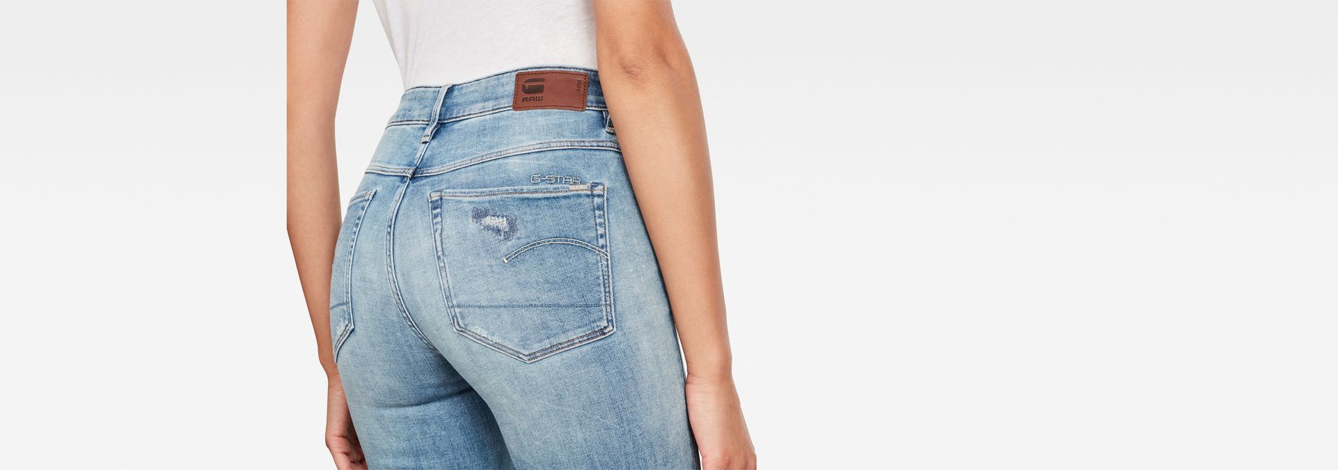 3301 high skinny ripped edge ankle jeans