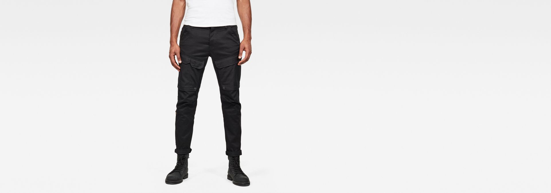 front pocket slim cargo pants