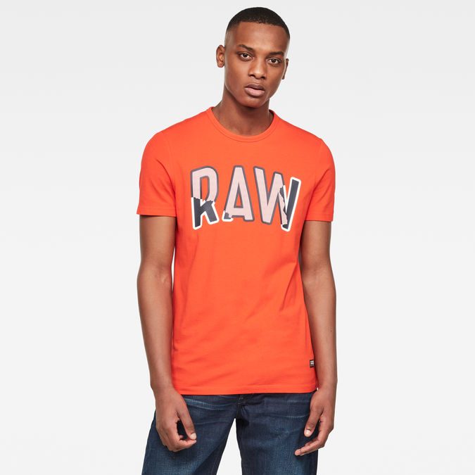 g star orange shirt
