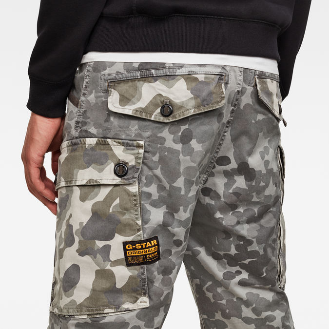 Chocolate Berry Soft Taupe G-Star Raw Roxic Straight Camo Combat Shorts