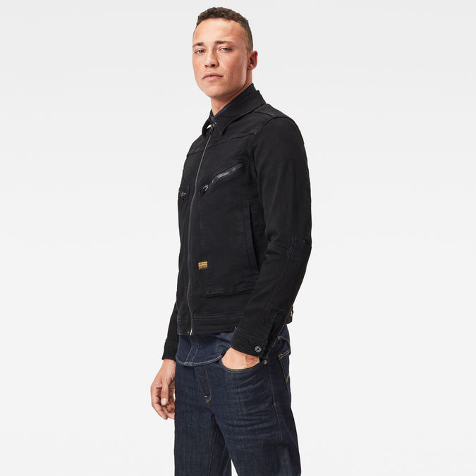 g star black denim jacket