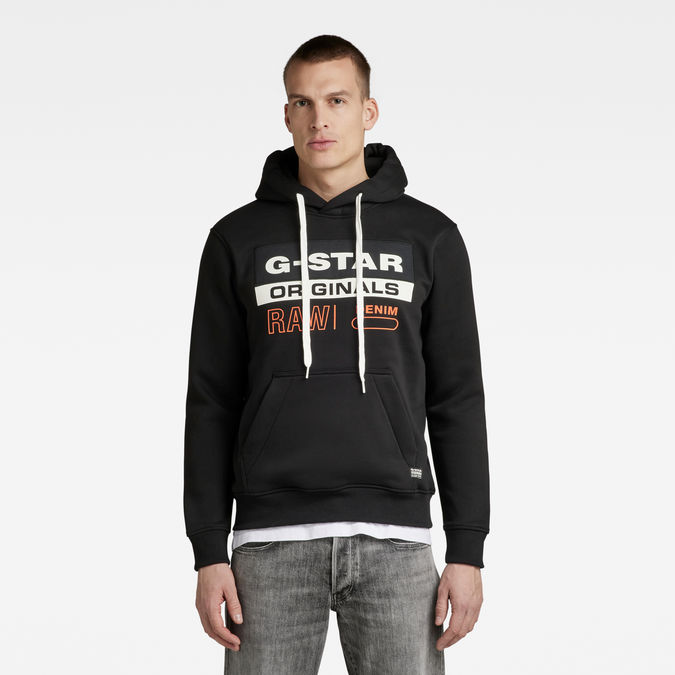 Black and yellow g star hoodie clearance