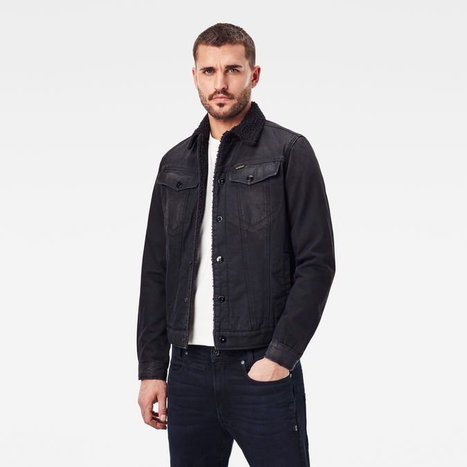 g star black denim jacket