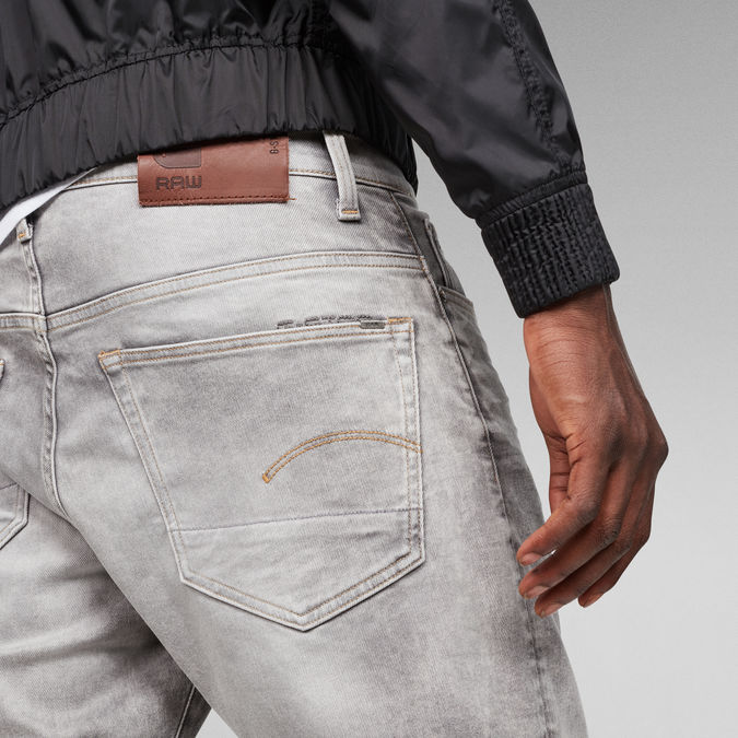 3301 tapered jeans light aged